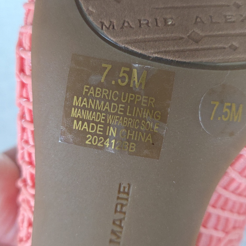 Alex Marie Coral Pink Woven Pointed Kitten Heels 7.5 - Picture 10 of 16